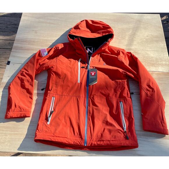 NIVIS‎ PRIMALOFT Insulation Ski Jacket 4 Way Stretch Men's Orange SIZE LARGE NWT